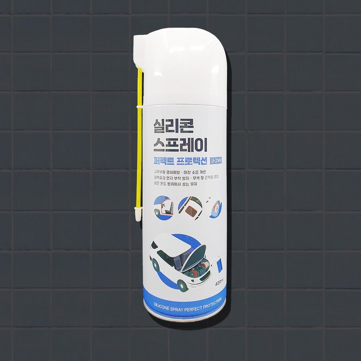 J299 실리콘스프레이 퍼펙트 프로택션 420ML 정우케미칼 고무보호제 플라스틱보호제 실리콘구리스 플라스특복원제 실리콘 노즐 일체형 윤활제, 1개