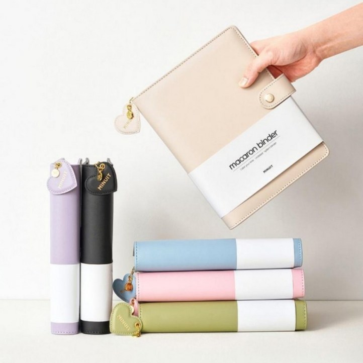 다이어리꾸미기 마카롱 A6 다이어리 미뉴잇 6공바인더