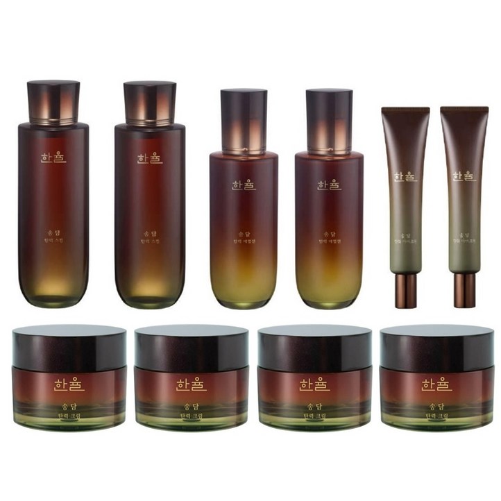 한율 본사직영★빠른배송  송담 탄력 기초풀세트 더블구성스킨2개에멀젼2개크림4개아이크림2개쇼핑백2개