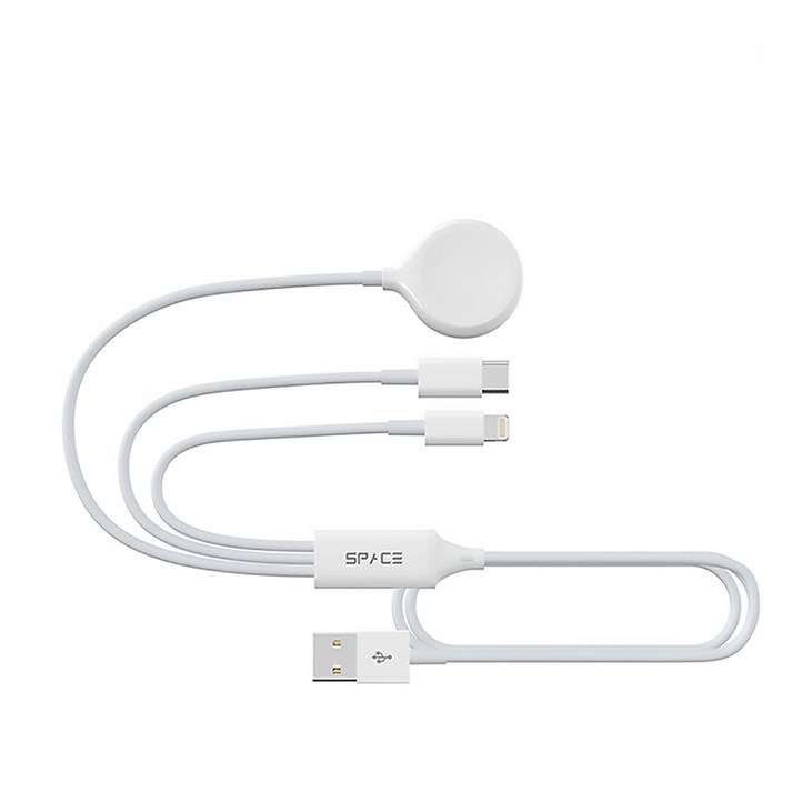iSPACE 애플워치 3in1 마그네틱 USB 충전기 케이블 SPACEAC1