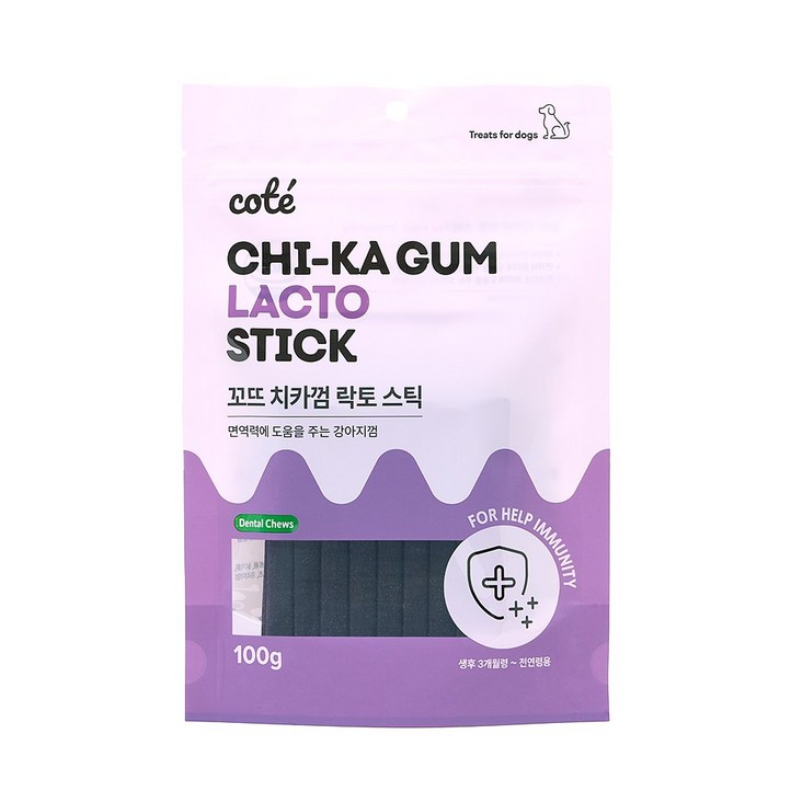 꼬뜨 치카껌 기능성 강아지껌 치석 제거, 락토, 100g, 10팩