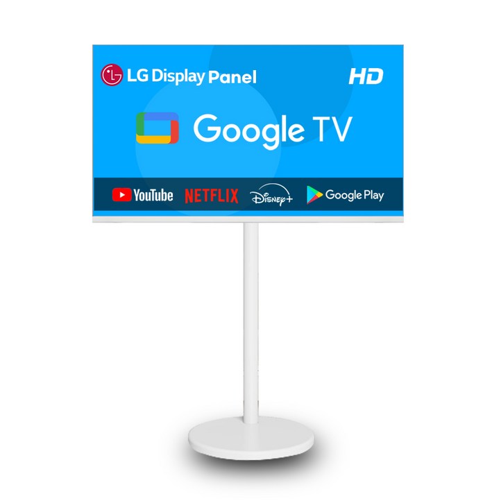 10 환급가전 이브이 32인치 81cm HD 스마트 구글TV 화이트 삼탠바이미 셋트, 81cm32인치, EV320HGSET, 스탠드형, 고객직접설치