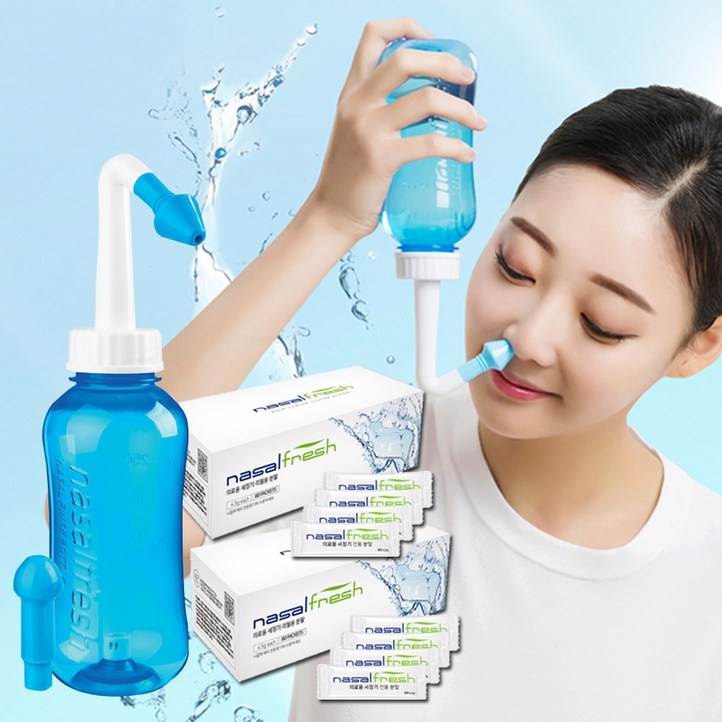 코세척기 나잘후레쉬 블루용기300ml분말120포4개월분, 1세트