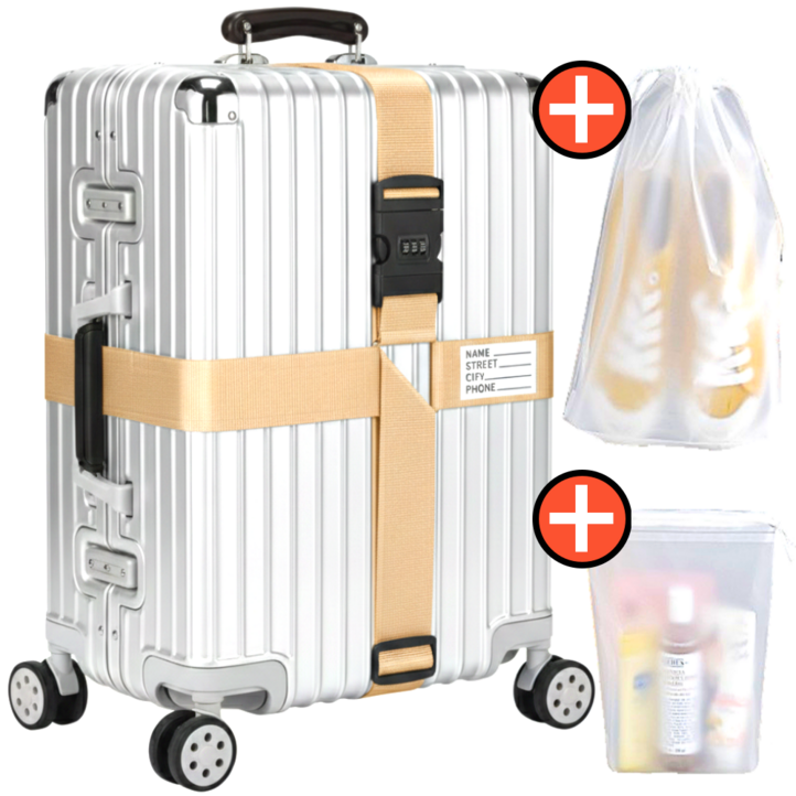 스마일플로우 강력 튼튼한 프리미엄 자물쇠 캐리어 잠금 벨트 스트랩