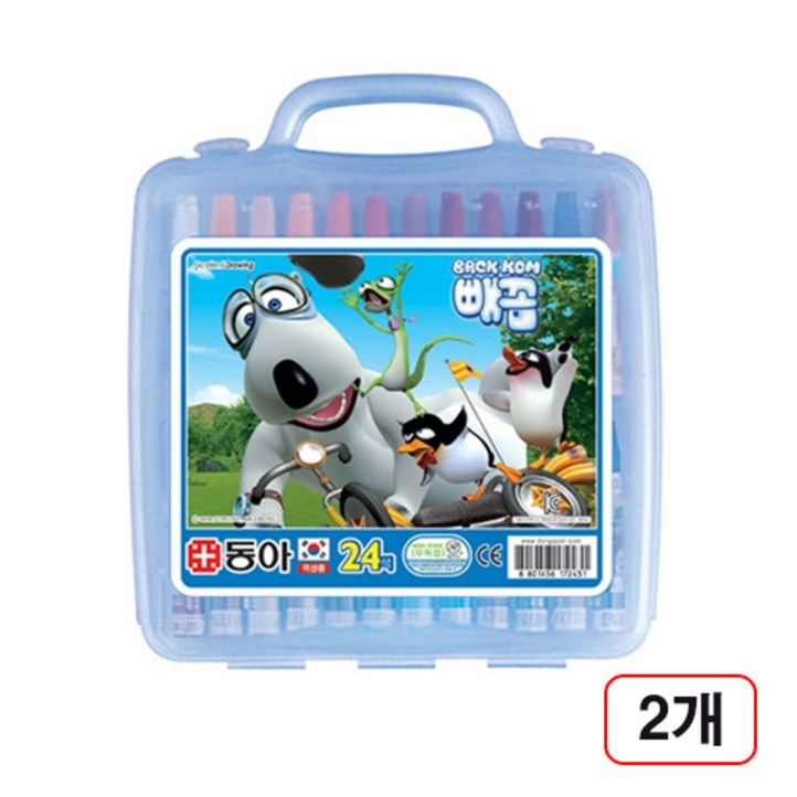 동아크레파스24색블루, 2개입