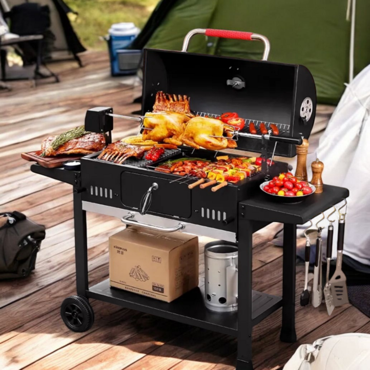 데일리가든 바베큐그릴 특대형 야외 캠핑 펜션 화로대 꼬치 그릴, 1세트