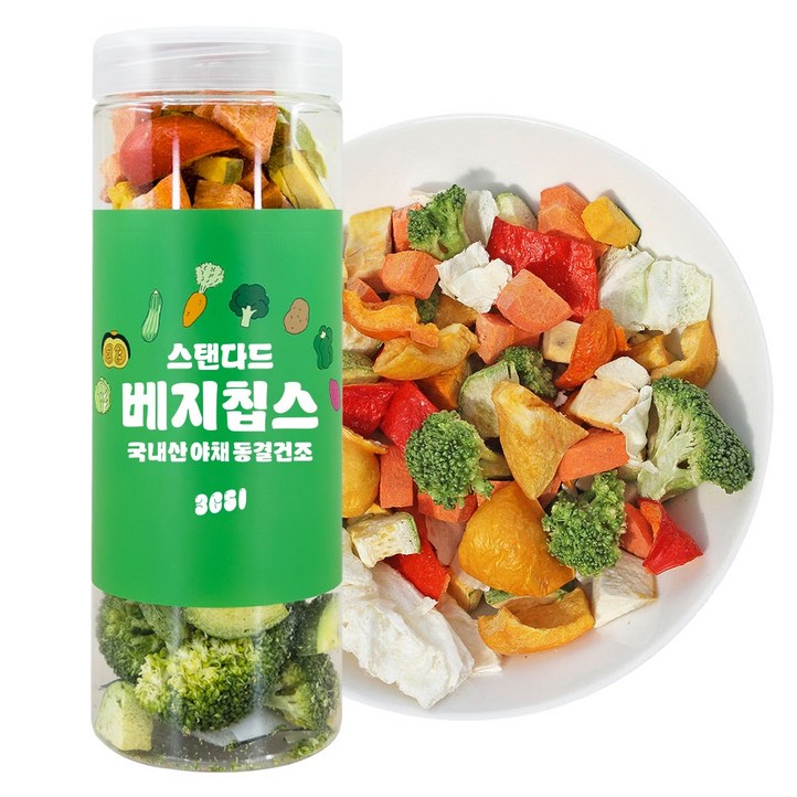 3651 스탠다드 국내산 강아지 베지칩스 야채 동결건조 60g