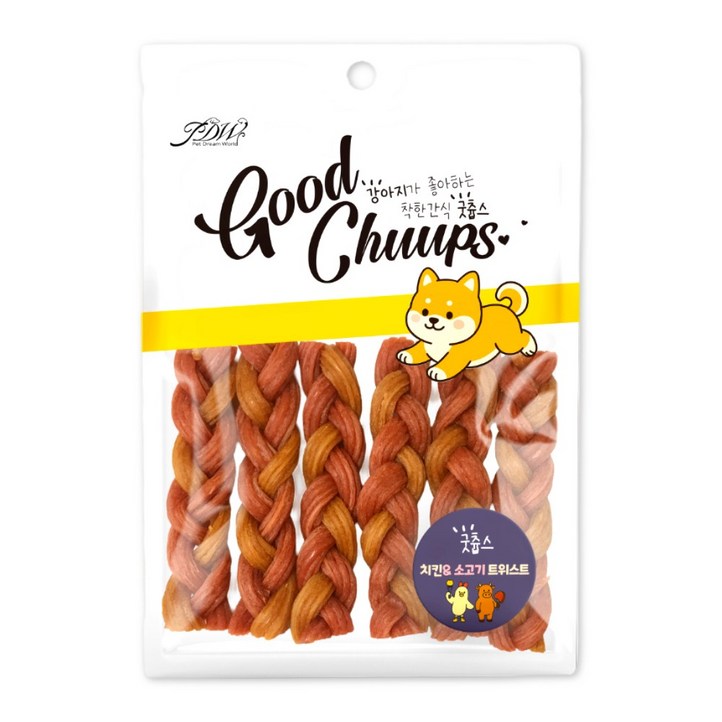 굿츕스 21 하드 트위스트 오래먹는 껌 강아지간식 강아지육포 강아지오래먹는간식 훈련용간식 노즈워크간식