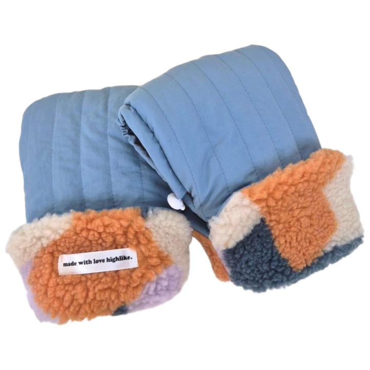 킥보드 자전거 핸들워머 방한커버 장갑, 스카이블루, 1개