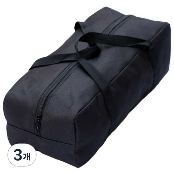 옥스포드 대형 캠핑,낚시 수납 여행 가방, 블랙L, 3개, 1단