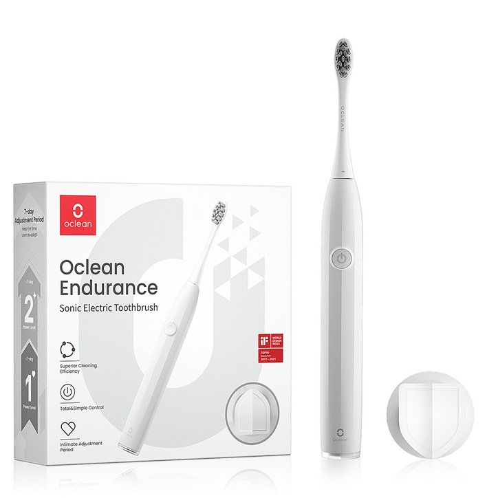 정식수입 국내AS 오클린Oclean Endurance 초보자 입문 전동칫솔 신혼선물 커플선물, 화이트
