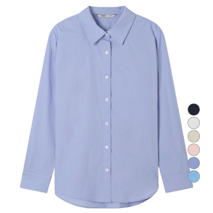 미쏘 여성용 에센셜 세미오버핏 면 셔츠