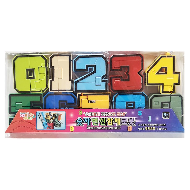 해피아이 숫자 변신 합체로봇, 혼합색상, 1개