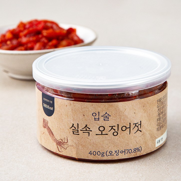 입술 실속 오징어젓, 1개, 400g