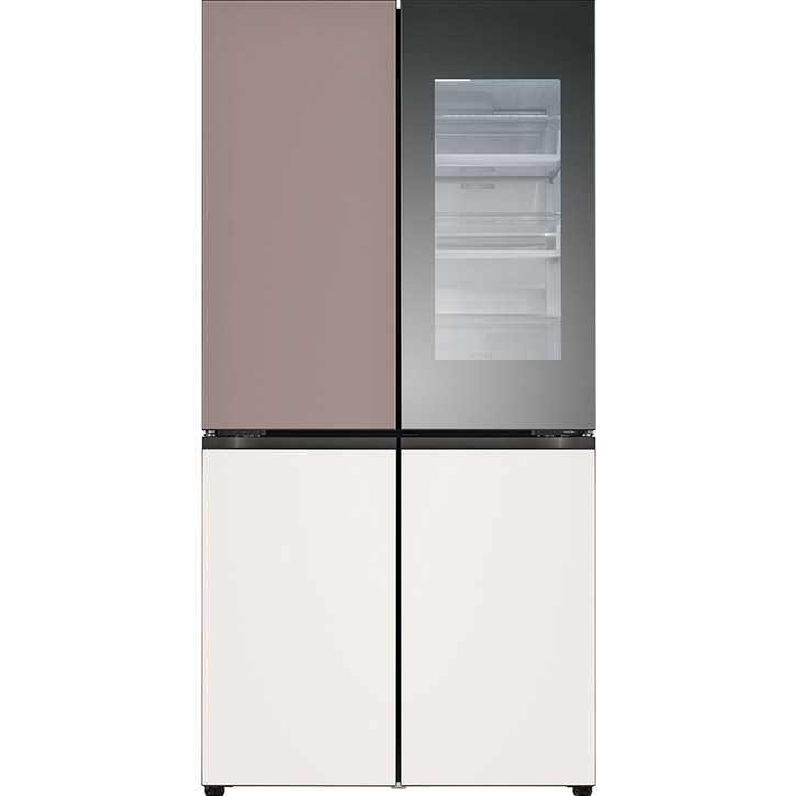 색상선택형 LG 디오스 오브제컬렉션 노크온 매직스페이스 양문형 4도어 냉장고 방문설치