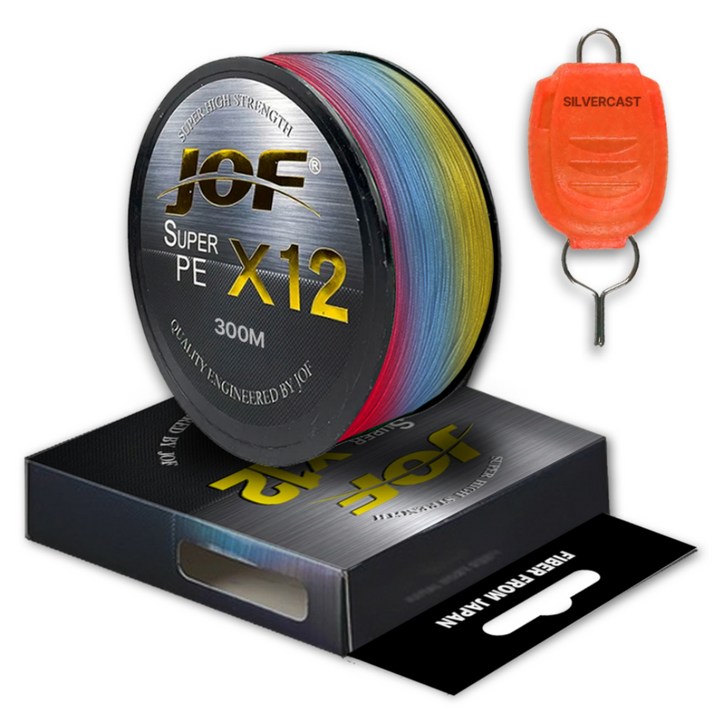 조프 SUPER PE 12합사 낚시줄 300m실버캐스트 라인스토퍼