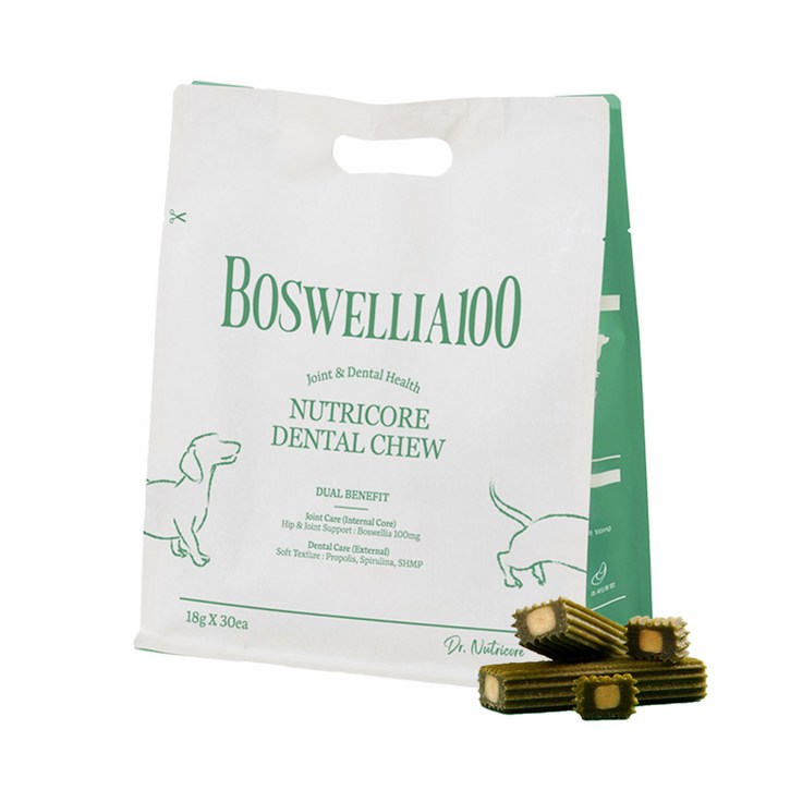 닥터뉴트리코어 강아지 보스웰리아100 가수분해 개껌 30p, 관절덴탈케어, 540g, 1개
