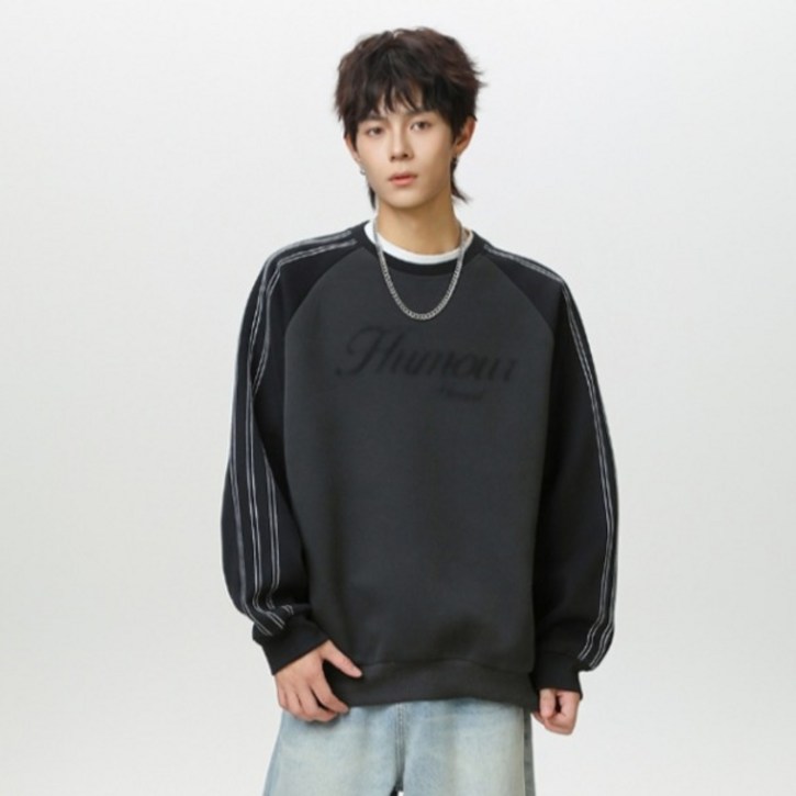 제이티엘 크루넥 나그랑 컬러 배색 맨투맨