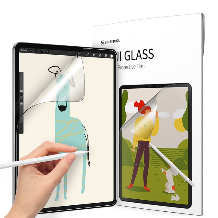 신지모루 태블릿 저반사 지문방지 소프트 필기감 액정보호필름
