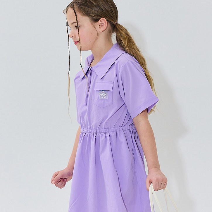 페퍼즐 여아용 스트레치 캠핑 원피스