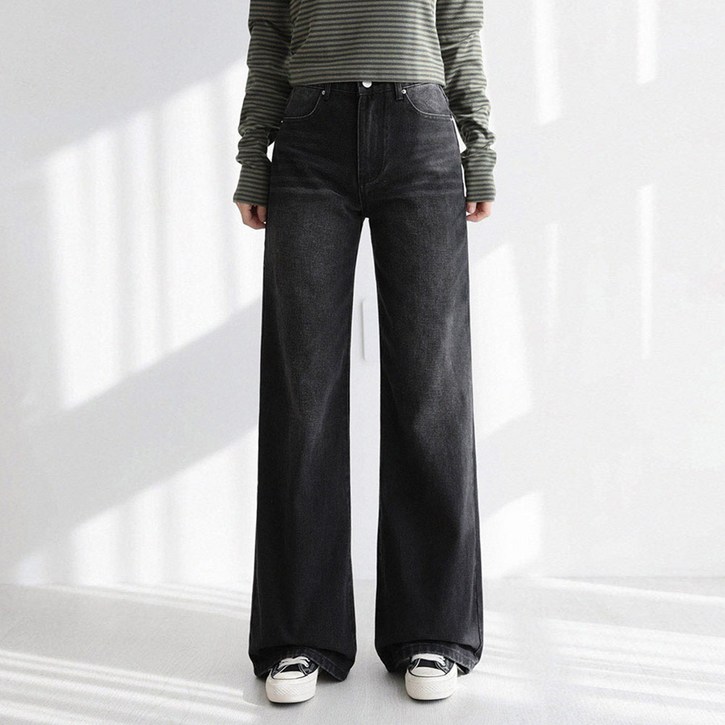 앤드스타일여성용롱/숏 기장 딱맞진39탄세미와이드부츠컷데님팬츠265047