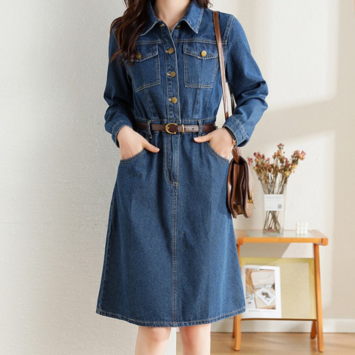 포플러앤씨 페일리 벨트 원피스 빅사이즈 포함