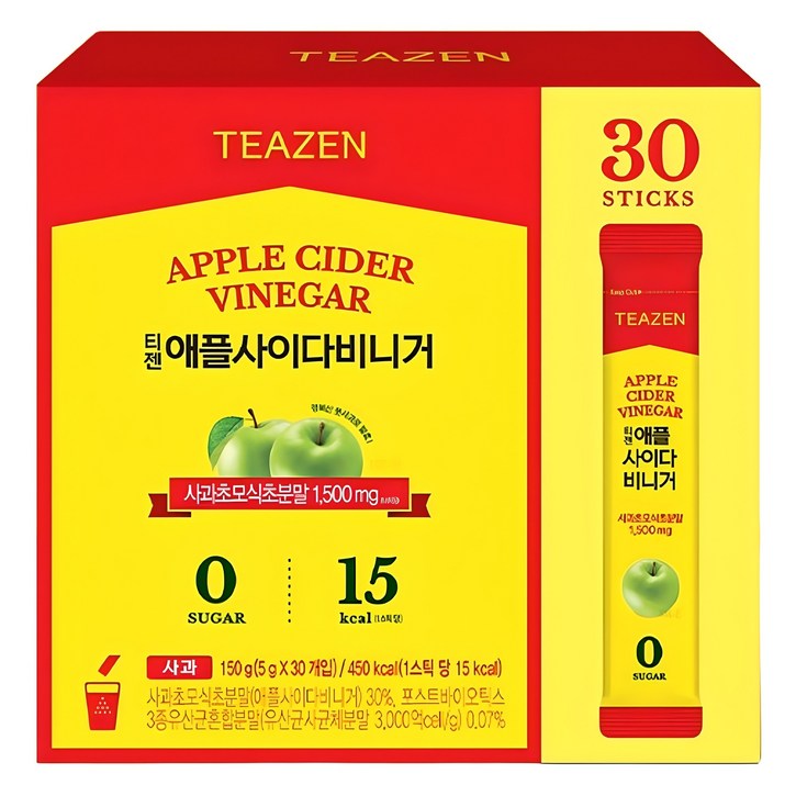 티젠 애플사이다 비니거, 5g, 30개입, 1개 티젠 애플사이다 비니거, 5g, 30개입, 1개