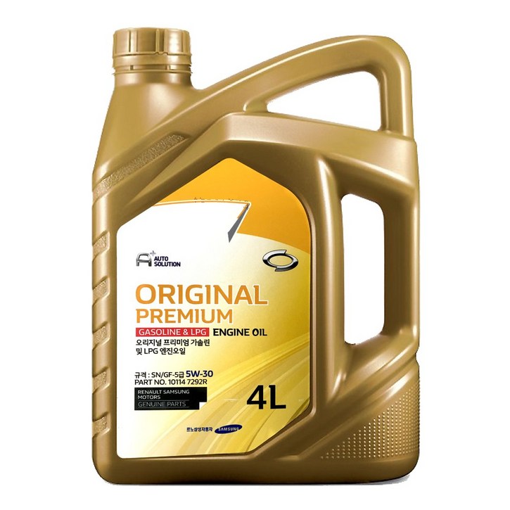르노삼성 순정 고급 프리미엄 엔진오일 5W-30 4L, 1개, 4L, 5w30
