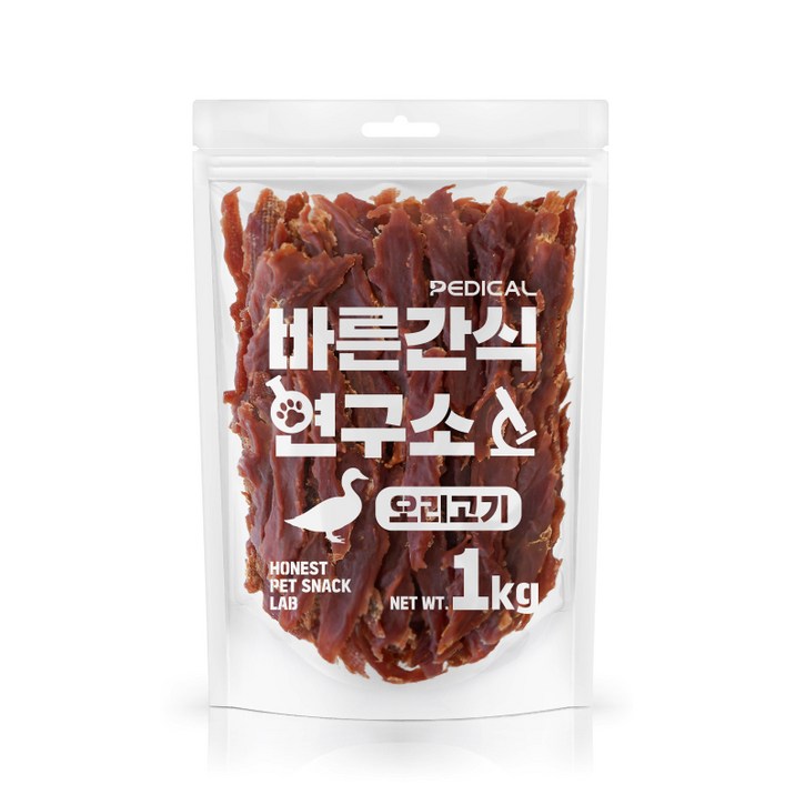 바른간식연구소 오리가슴살 1kg 강아지 육포 대용량간식