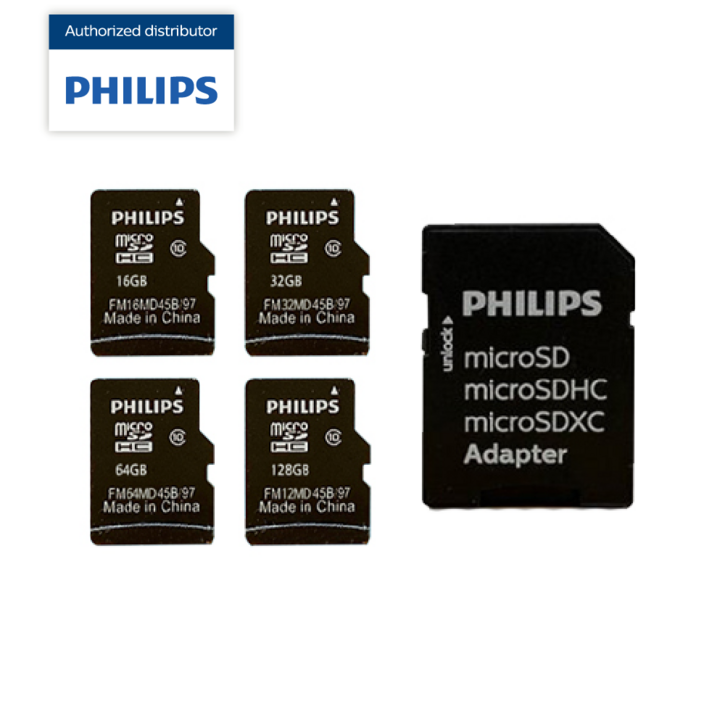 필립스 micro SD카드 Class 10 + 어답터, 16GB, 1개