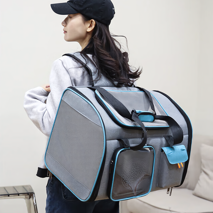 FIODAY 고양이 가방 이동장 백팩 대형 삼면통풍