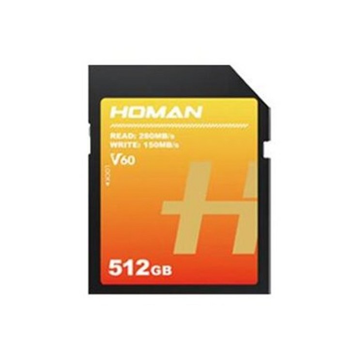 호만 UHS-II V60 512GB 소니 캐논 카메라 SD카드, 512GB, 1개