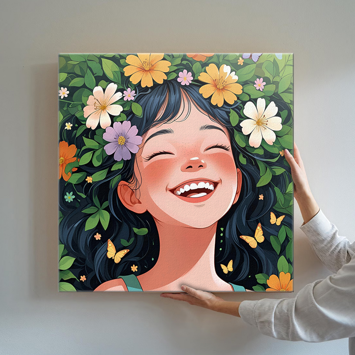 감성 힐링 일러스트 인테리어 꽃 피는 순간을 담다 꽃마음 시리즈 캔버스액자 15종 08-15