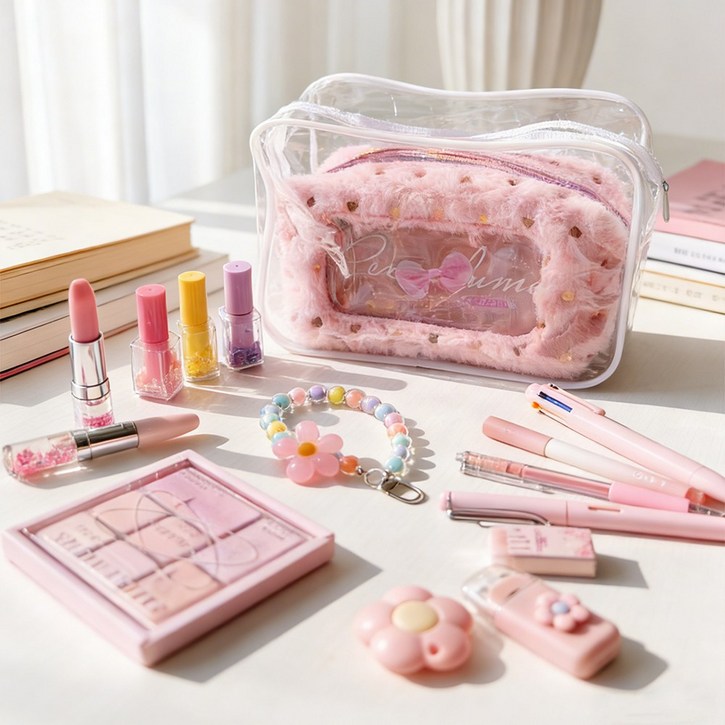 투에스리빙 학용품 문구세트, 1개, 핑크