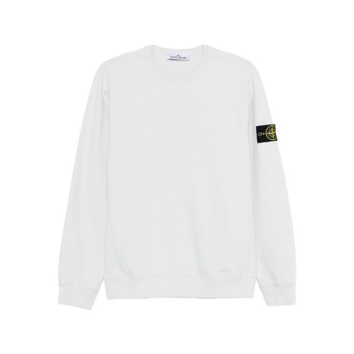 스톤 아일랜드 로고 패치 크루넥 스웨트셔츠