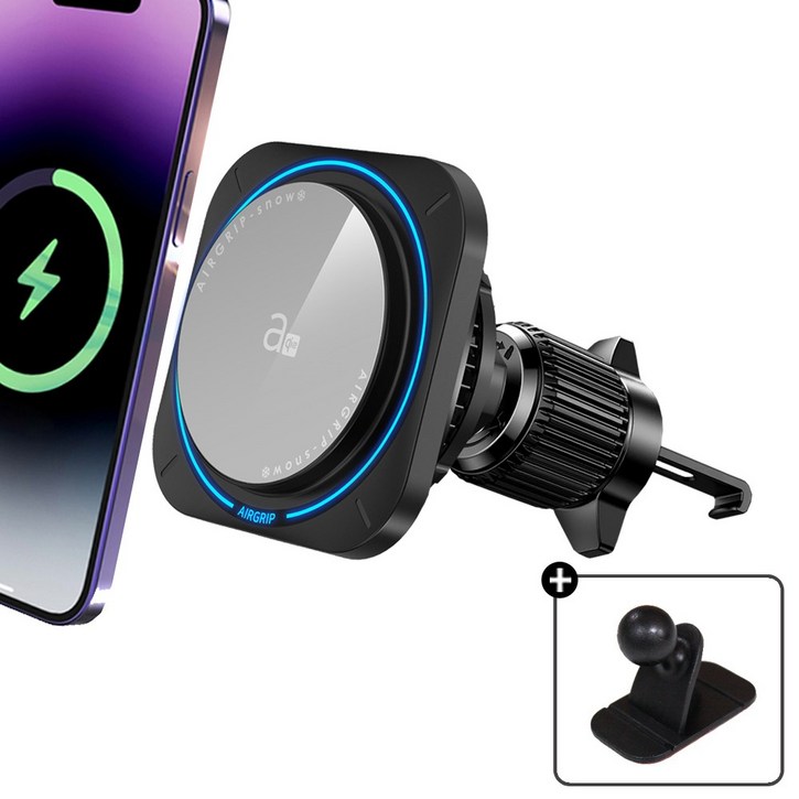 에어그립 맥 스노우2 플러스 Qi2 펠티어 차량용 맥세이프 쿨링 거치대 냉각팬 발열방지 S25 폴드7 플립7 qi2레디 지원