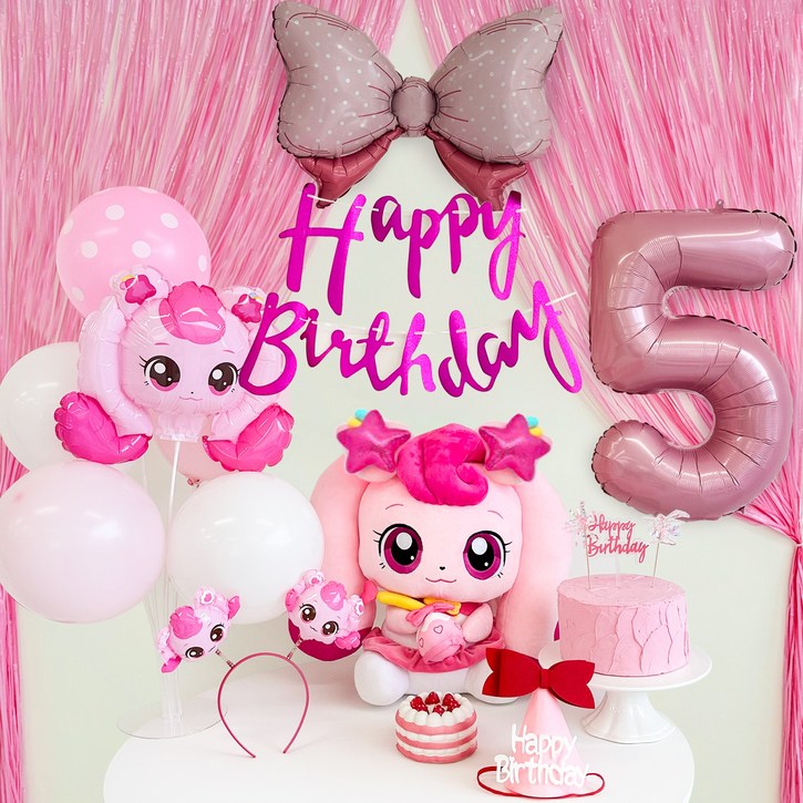 메리파티 NEW 슈팅스타 캐치티니핑 하츄핑 풍선 생일파티 올인원 세트, 1세트, 하츄핑 풀세트점보숫자5