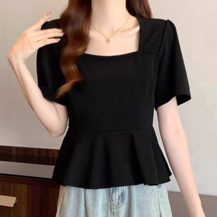 [자체제작] 쿨루 스퀘어넥 블라우스