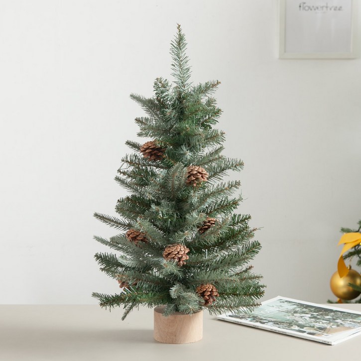고급그레이 솔방울 트리 60cm 크리스마스 나무 TRHMES, 미니트리 1