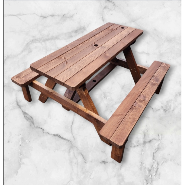 [이베스타] A형 미니야외 원목테이블/야외테이블