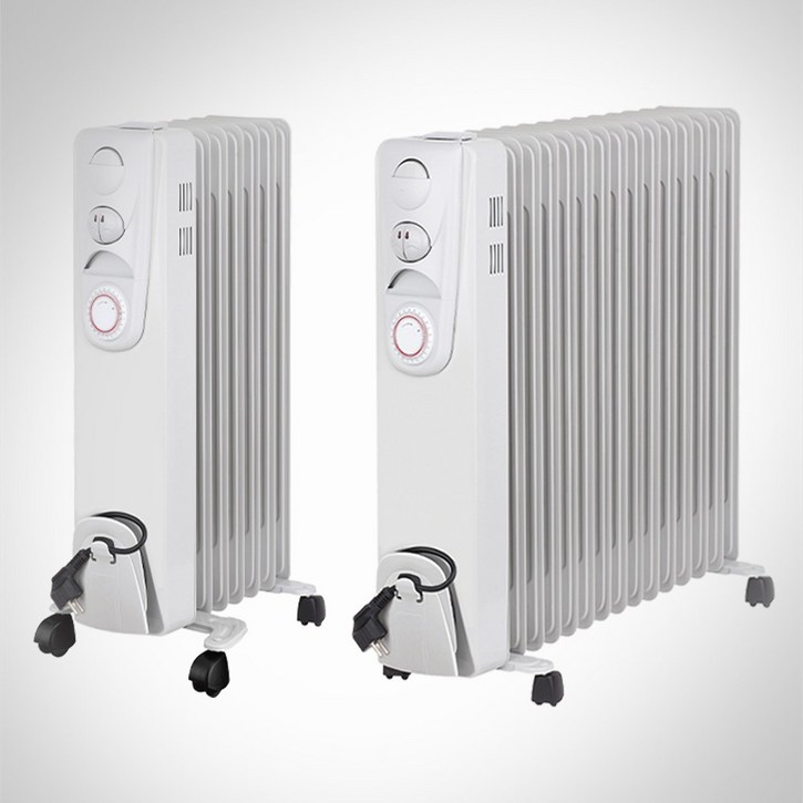 24시간 타이머 절전형 이동식 전기 라디에이터, 타이머 라디에이터 15핀_화이트