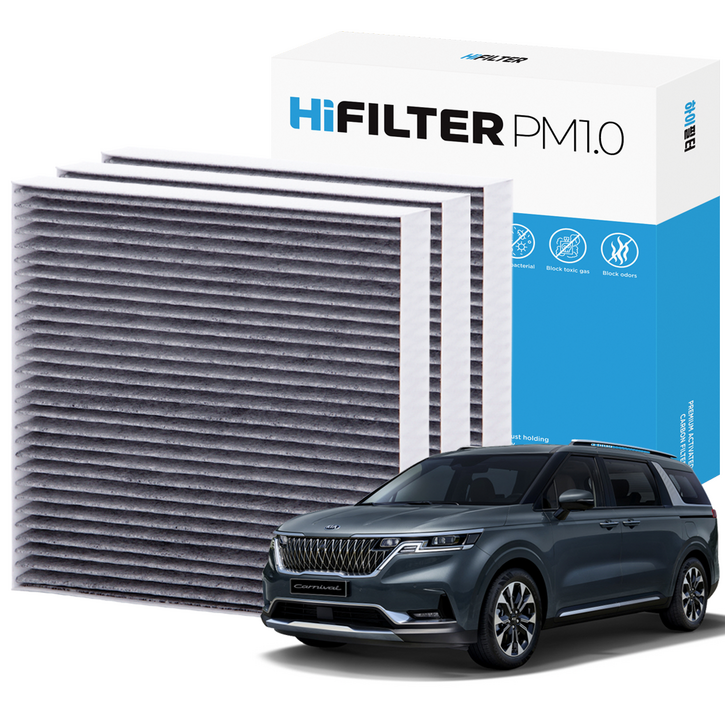 2+1 하이필터 PM1.0 활성탄 자동차 에어컨필터 기아