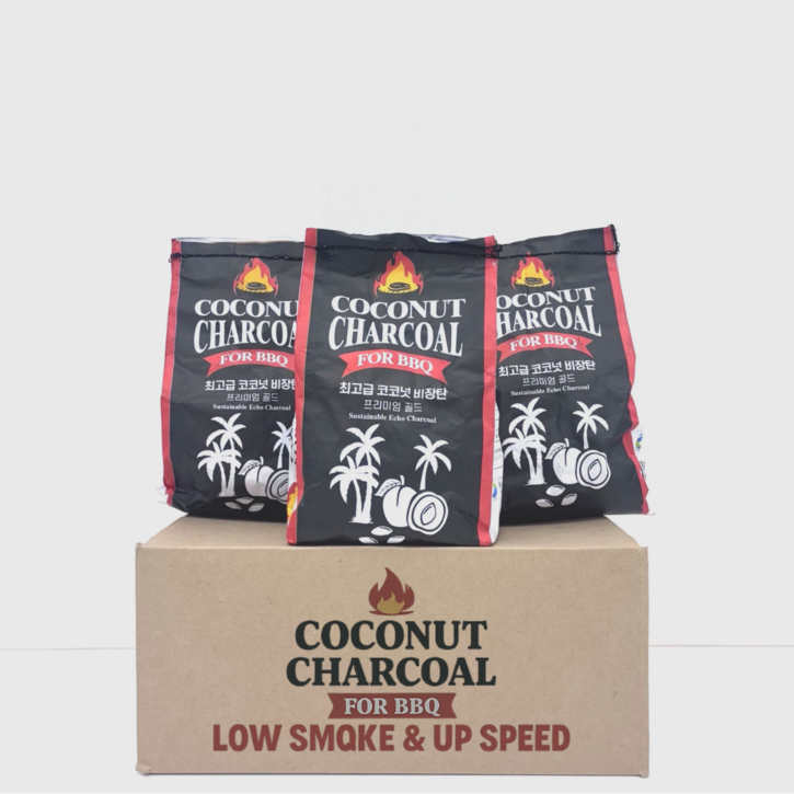 맛소풍 개별포장 캠핑 코코넛 조개탄 천연 숯, 3kg, 1세트, 3kg