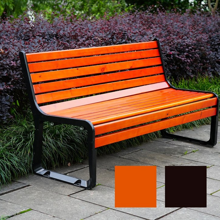 데일리나라 고급자재 야외벤치의자 버스정류장의자 벤치 정원벤치의자 캠핑용테이블 야외 벤치의자, 우드색상150(3인용)