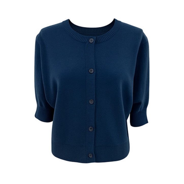 레코브 버튼 7부소매가디건