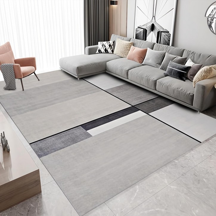 BRINCH 패턴 극세사 먼지없는 논슬립 카페트 BR93