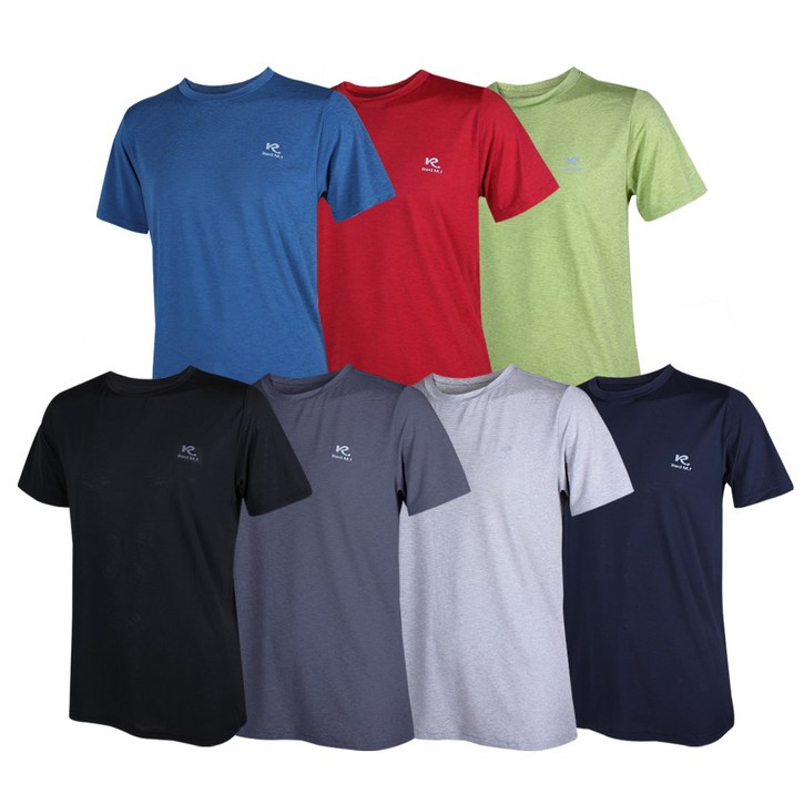 7종 세트 남성 여름 기능성 반팔 티셔츠 작업복 등산복 일상복 홈웨어 티셔츠 6