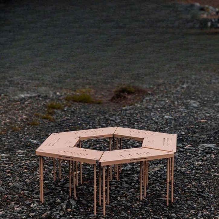 캠핑 테이블/난로테이블 육각화로대테이블 경량 가성비 조립식