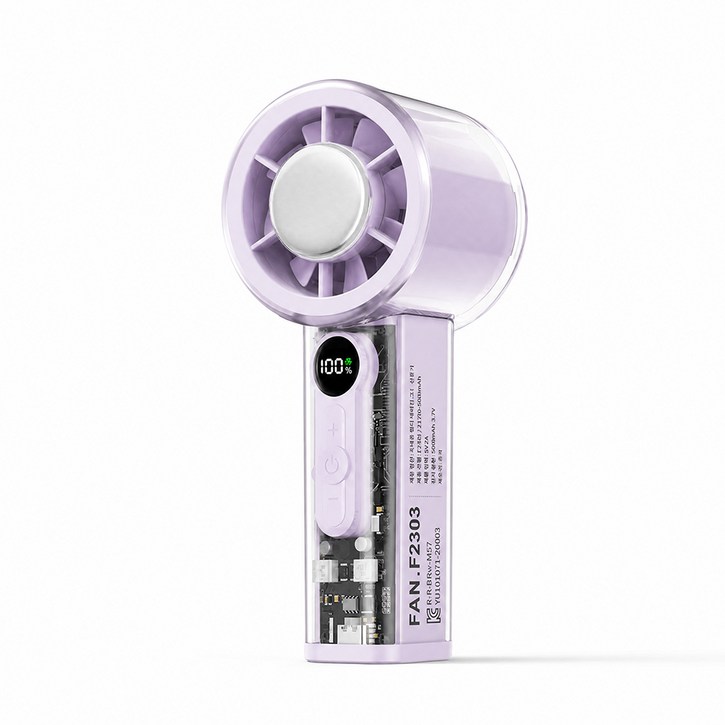 KLIFE 휴대용 에어컨 선풍기 100단 급속 냉각 대용량 5000mAh 초장 지속 전지 무선 핸디 손선풍기