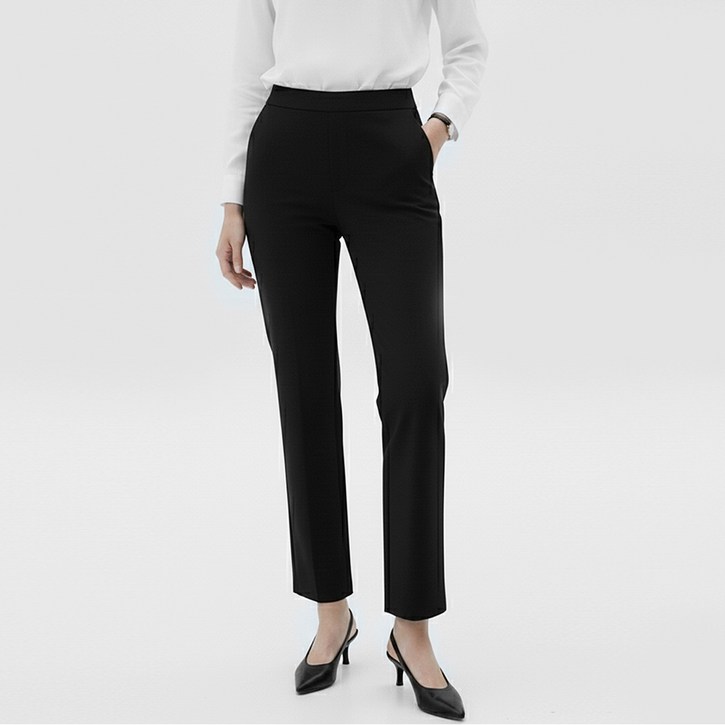 간절기세미 일자핏 에이플심플 여성 세미일자팬츠 스판 밴딩 슬랙스 women pants